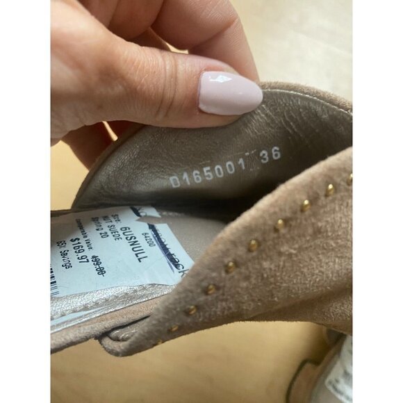 AGL BNWT pointy toe slip on mule women NEW studded zip - Picture 6 of 9